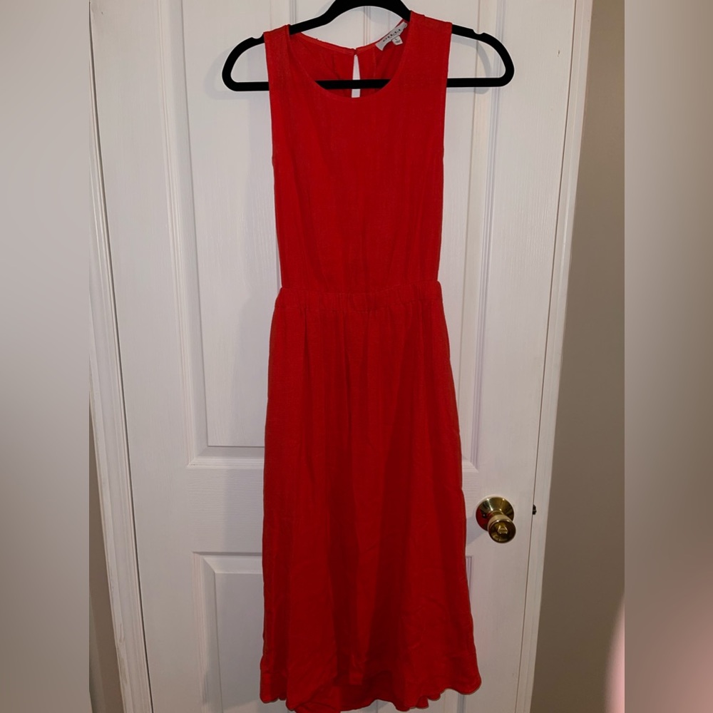 Red/orange maxi back cut out dress size Large
